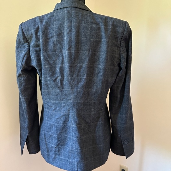 **ARAMANI COLLEZIONI* Gray Plaid Long Sleeve Blazer Suit Jacket Size 10 - Picture 4 of 7